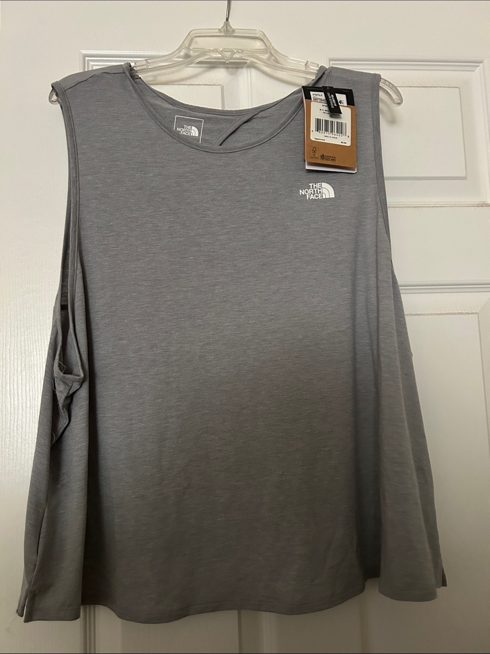 The North Face Women's Light Gray Sleeveless Tank Top